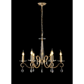 Photograph: Idolite Piti French Gold Finish 6 Light Crystal Chandelier