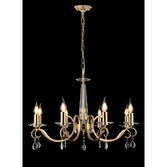 Photograph: Idolite Piti French Gold Finish 8 Light Crystal Chandelier