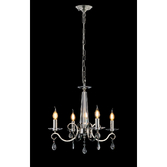 Photograph: Idolite Piti Polished Nickel 4 Light Crystal Chandelier