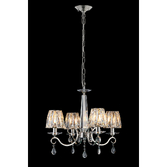 Photograph: Idolite Piti Polished Nickel 4 Light Crystal Chandelier Complete With Crystal Shades