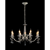 Photograph: Idolite Piti Polished Nickel 8 Light Crystal Chandelier