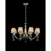 Photograph: Idolite Piti Polished Nickel 8 Light Crystal Chandelier Complete With Crystal Shades