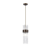 Photograph: Idolite Raya Single Pendant, 1 Light E14, IP44, Bronze/Clear