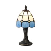 Photograph: Idolite Redbridge White/Blue/Clear/Black/Gold Table Lamp