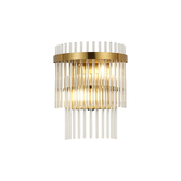 Photograph: Idolite Ronan Wall Lamp 2 Light E14, Brass/Clear Glass Rods