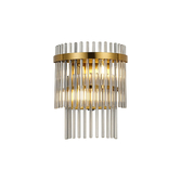 Photograph: Idolite Ronan Wall Lamp 2 Light E14, Brass/Smoke Glass Rods