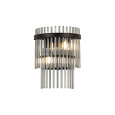 Photograph: Idolite Ronan Wall Lamp 2 Light E14, Brown Oxide/Smoke Glass Rods