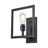 Photograph: Idolite Ruari Satin Black Front Switched Single Wall Light (Frame Only)