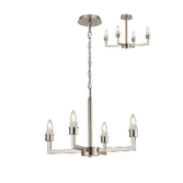 Photograph: Idolite Ruari Satin Nickel 4 Light Pendant (Frame Only)