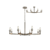 Photograph: Idolite Ruari Satin Nickel 8 Light Pendant (Frame Only)