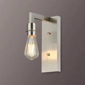 Photograph: Idolite Ruari Satin Nickel Over Arm Single Wall Light (Frame Only)