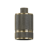 Photograph: Idolite Rumi Antique Brass Knurled Lampholder - E27