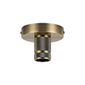 Photograph: Idolite Rumi Antique Brass Knurled Semi-Flush Ceiling Rose