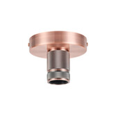 Photograph: Idolite Rumi Antique Copper Finish Knurled Semi-Flush Ceiling Rose