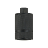 Photograph: Idolite Rumi Black Knurled Lampholder - E27