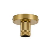 Photograph: Idolite Rumi Brass Finish Knurled Semi-Flush Ceiling Rose