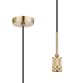 Photograph: Idolite Rumi Knurled 1 Light Brass Suspension - E27 - 1.6M