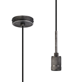 Photograph: Idolite Rumi Knurled 1 Light Pewter Suspension - E27 - 1.6M