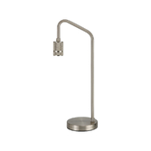 Photograph: Idolite Rumi Knurled Satin Nickel Table Lamp Complete With In-Line Switch