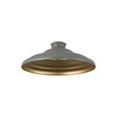 Photograph: Idolite Sejal Round Tiered Metal Lampshade: Polished Grey/Gold