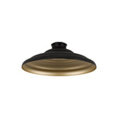 Photograph: Idolite Sejal Round Tiered Metal Lampshade: Satin Black/Gold