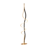 Photograph: Idolite Sleek Black & Gold Floor Standing Lamp, 36W LED, In-Line Dimmer, 3000K