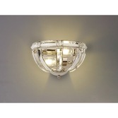 Photograph: Idolite Smoky Polished Nickel 2 Light Crystal Wall Light