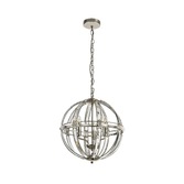 Photograph: Idolite Smoky Polished Nickel Finish 3 Light Round Pendant