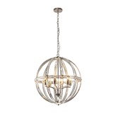 Photograph: Idolite Smoky Polished Nickel Finish 6 Light Large Round Pendant