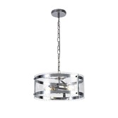 Photograph: Idolite Stanmore Polished Chrome/Clear 2 Light Pendant