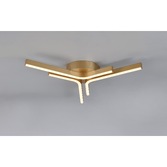 Photograph: Idolite Stockley Painted Gold Finish 3 Light Led Flush Ceiling Light - 3000K