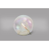 Photograph: Idolite Stockwell Polished Chrome Table Lamp C/W Iridescent Glass Globe