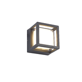 Photograph: Idolite Stratford Square Anthracite Led Exterior Wall Light - 3000K