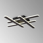 Photograph: Idolite Struan Dimmable Lattice Ceiling Satin Black - 4000K