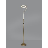 Photograph: Idolite Thompson Satin Gold Led Floor Light Complete With Touch Dimmer - 3000K