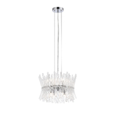 Photograph: Idolite Tiemada 40cm 8 Light G9: Pendant Round: Polished Chrome/Clear