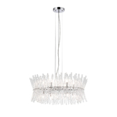 Photograph: Idolite Tiemada 60cm 12 Light G9: Pendant Round: Polished Chrome/Clear
