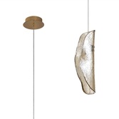 Photograph: Idolite Tutoko Brass Single Pendant Light Complete With Cognac Glass