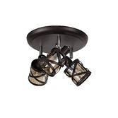 Photograph: Idolite Ural Oiled Bronze Finish 3 Light Spotlight