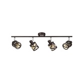 Photograph: Idolite Ural Oiled Bronze Finish 4 Light Bar Spotlight