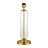 Photograph: Idolite Var Gold Tubular Table Lamp Complete With Clear Fade Glass Column