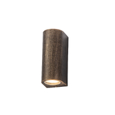 Photograph: Idolite Victoria Black/Gold Exterior Up and Down Wall Light