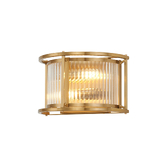 Photograph: Idolite Waine 2 Light Wall Lamp Brass/Clear Glass
