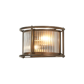Photograph: Idolite Waine 2 Light Wall Lamp Bronze/Clear Glass