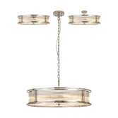 Photograph: Idolite Waine 80cm 10 Light Round Flush Ceiling/Pendant Convertible Polished Chrome/Clear Glass