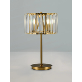 Photograph: Idolite Windsor 3 Light Brass Crystal Table Lamp