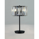 Photograph: Idolite Windsor 3 Light Satin Black Crystal Table Lamp