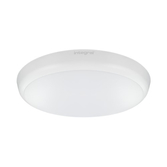 Photograph: Integral Slimline Round 250mm 12W White Emergency 3 Hour Led Bulkhead Light With Sensor - Non-Dimmable - 4000K - IP65