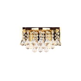 Photograph: Isabella Gold 2 Light Crystal Wall Light With Hexagonal Droppers