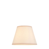 Photograph: Ivy Tapered Vintage White & Almond 20cm White Fabric Lampshade - E14/E27/B22 With Fixed Metal Gimbal
